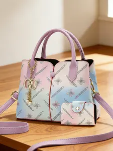 Elegant Printed Women's Bag, Fashion Purses, Classic Color Combination, High-Quality Leather Handbag, Fashionable Design Handbag, Suitable for Commuting and Shopping, Multiple Colors Available, Handbag Combo, Handbag Wallet Set