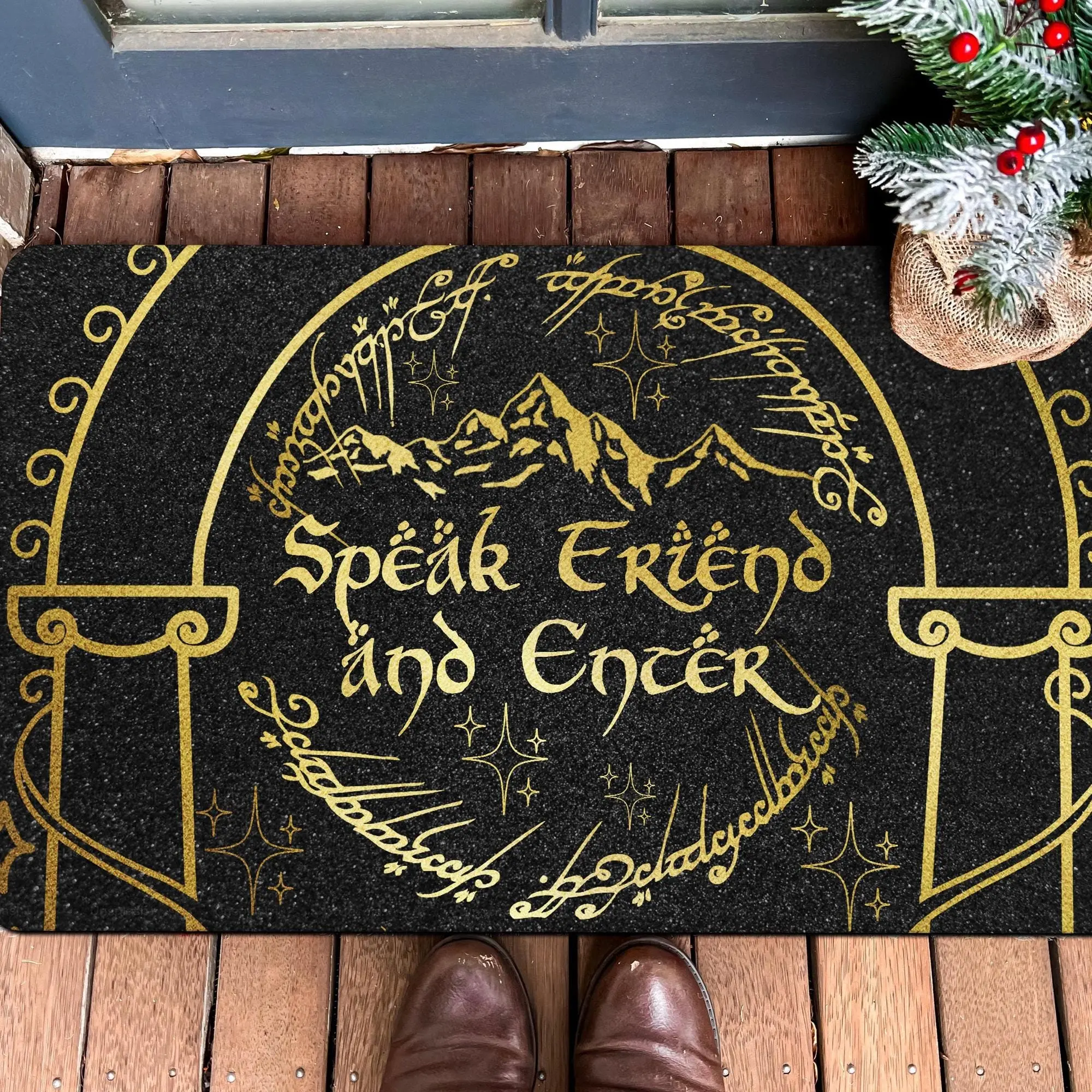 Doormat Speak Friend and Enter LOTR Welcome Mat