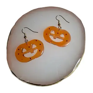 Handmade Halloween-inspired Resin Earrings - Made To Order