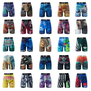 12/6/4 Pack Men's Boxer Briefs - Men's Long Boxer Briefs (Breathable Polyester Blend, Comfortable Fit, Machine Washable, Random for Teens and Adults) - KXLBL Basketball and Cycling Protective Denim