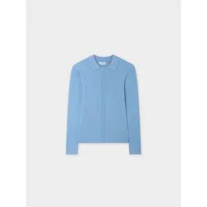 Center Design Sweater-Periwinkle