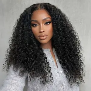 OQ HAIR 9x6 HD Glueless Wig Water Wave Pre-Max Wear Go Human Hair Wigs Pre Bleached Invisible Knots 7x5 Pre Cut Lace Front Human Hair Wigs M-Cap Pre Plucked Hairline Vacation Hair Outdoorfun