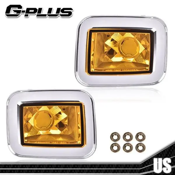 Front Turn Signal Lights Amber Lens Parking Lamps Fit For 2003-2008 H2 Hummer G-PLUS