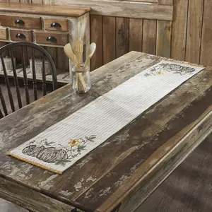 Autumn Pumpkin Patch Stripes Table Runners