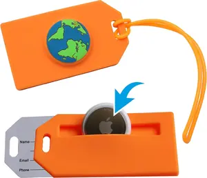 2-Pack Luggage Tag with  Compartment for AirTag  V2 Improved for 2024  The  Discreet and Creative Way to Track Your Luggage
