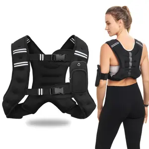 Adjustable Weighted Workout Vest 8lbs to 25lbs, Built-in Removable Phone Pouch, Comfort Rucking Training Vest for Adult Men Women Running, Hiking & Daily Fitness