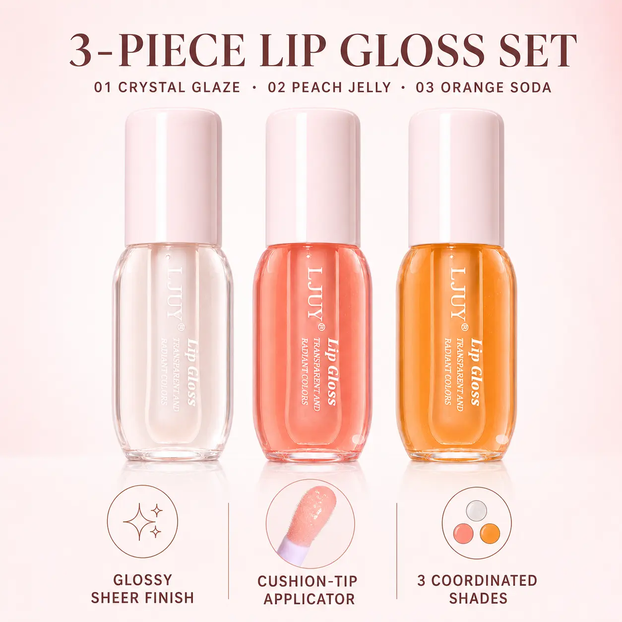 Back-to-School Pick,Moisturizing Lip Balm, 3 Counts/set Hydrating Glossy Lip Glaze Stick Plumping Lip Oil for Girls & Women, Fall Gift, Christmas Gift, Mother's Day Gift, Lip Stain, Skincare tiktokshopbacktoschool