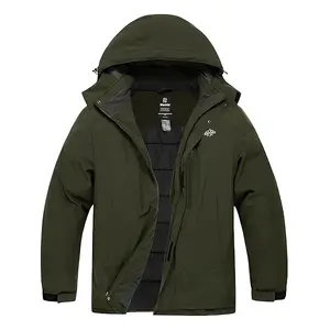 Men's Big and Tall Ski Jacket Waterproof Snowboarding Jacket Windproof Winter Coat with Hood