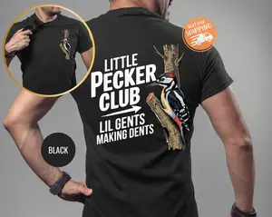 Little Pecker Club Shirt, Lil Gents Making Dents Sweatshirt, Offensive Men T-shirt, Funny Quote Tee, Funny Men Shirt, Rude Humor Hoody，Black-Hoodie Black-Sweatshirt