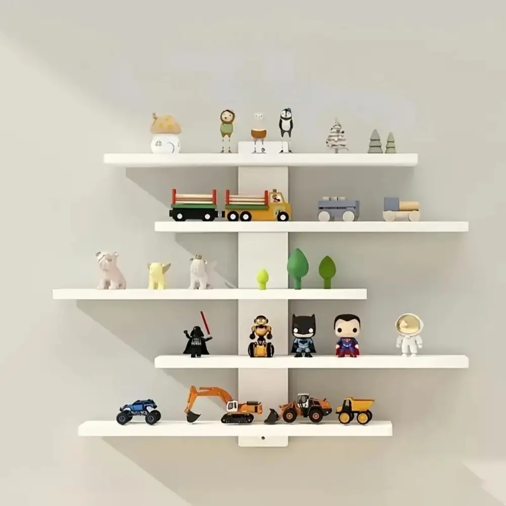 Layered Wall Shelves Designed for Storage, Made from Fiberboard, Display Racks Ideal for Both Office And Home Decoration, Decorating, for Showcasing Statues And Small Figurines, Decorative Shelf Items, Wall Mounted Shelf, Room Accessories