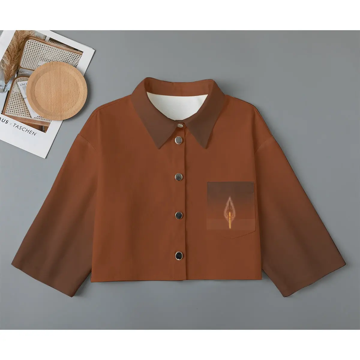 Baby Cordysteps Women's Cropped Jacket | 245GSM Cotton Fabric Fit