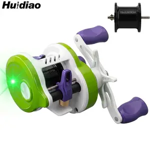 Huidiao TRAILSEEKER G2 DC Round Baitcasting Reel Digital Control Braking System 7.2:1 Lightweight BFS Fishing Reel Light Lure Casting for Finesse Trout Bass Fishing