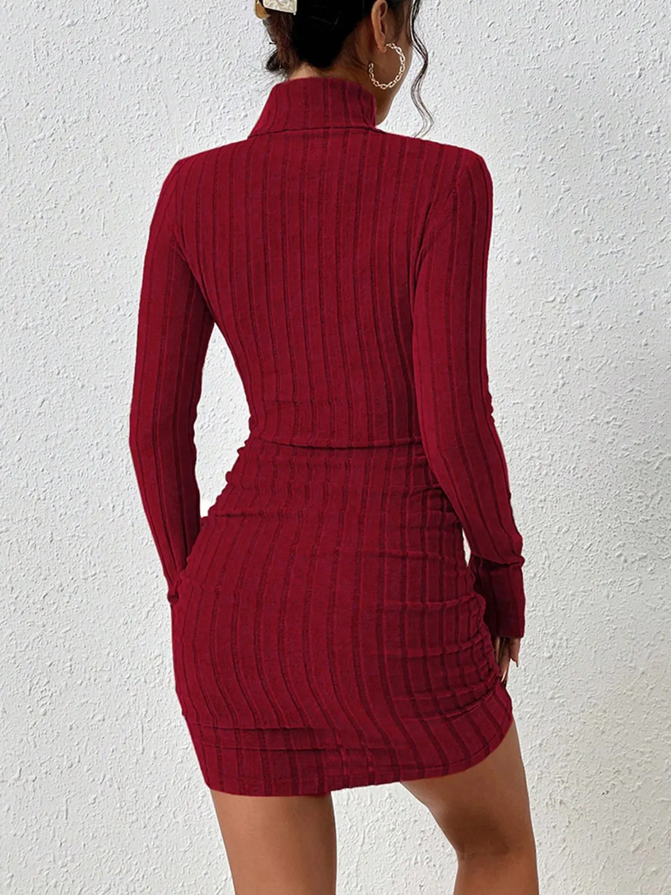 Women's Christmas New Sexy Bodycon Dress, Fashion High Neck Turtleneck Long Sleeve Plain Slim Tight Fit, Elegant Formal Evening Party Wear for Fall & Winter Womenswear Lady - TikTok Shop Women's Christmas New Sexy Bodycon Dress, Fashion High Neck Turtleneck Long Sleeve Plain Slim Tight Fit, Elegant Formal Evening Party Wear for Fall & Winter Womenswear Lady - TikTok Shop