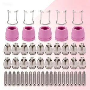 Plasma Cutter Torch Tip Nozzles Consumables Kit, .045'' 50PCS, AG60 WSD-60 Compatible, Premium Cutting Torch Nozzles, Reusable Durable Tips, Plasma Cutting Torch Accessories