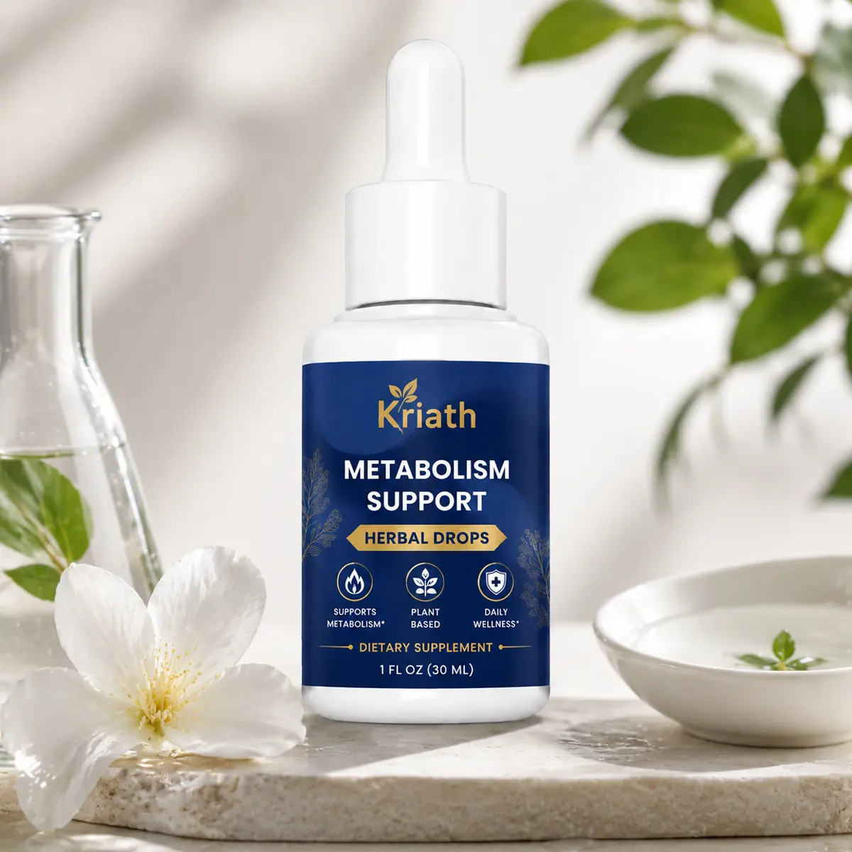 Plant-Based Herbal Liquid Drops | Alcohol-Free Botanical Supplement | Antioxidant Support Formula | Vegan | Made in USA