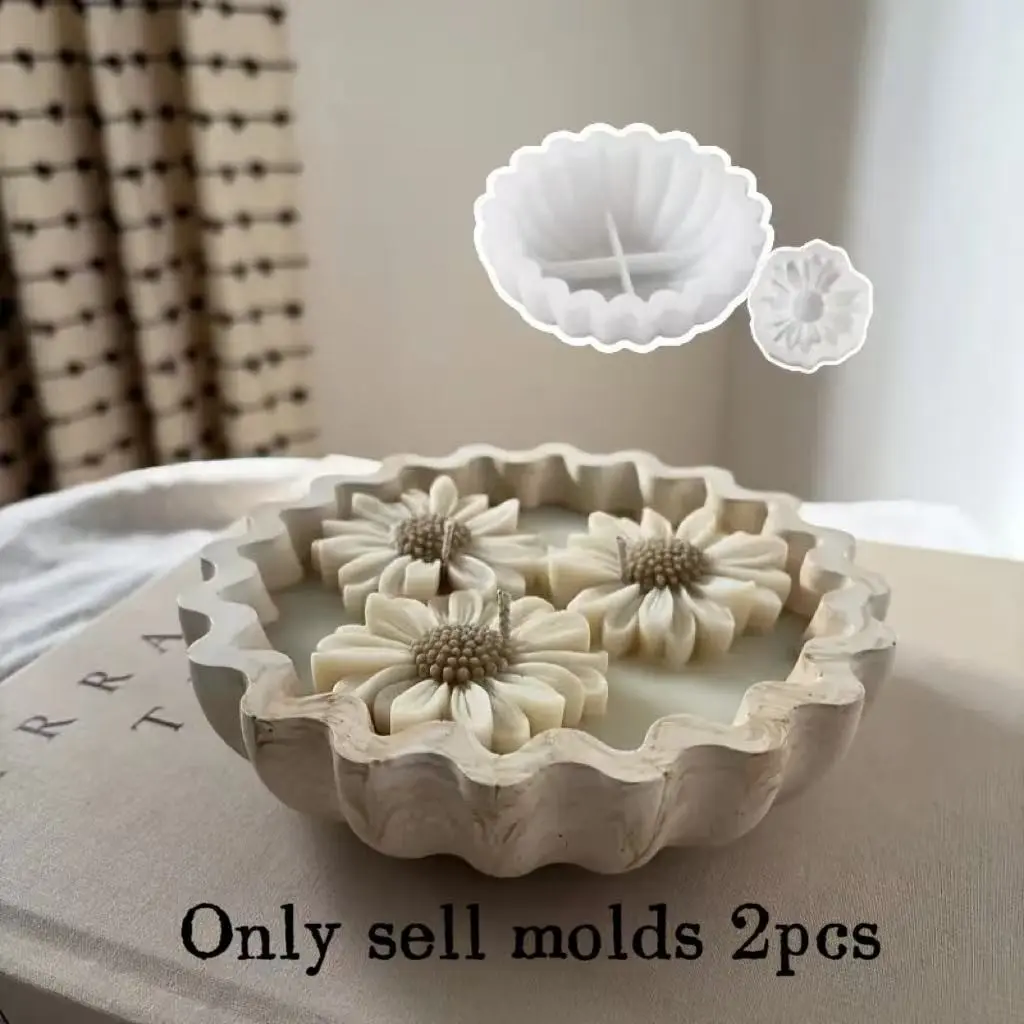 2pcs Candle Making Silicone Molds, DIY Wax Mold Set for Crafting Candles, Handmade Crafts, Candle Making Supplies, High-Quality Non-Stick Design, Perfect for Home Decor & Gifts, DIY Kit