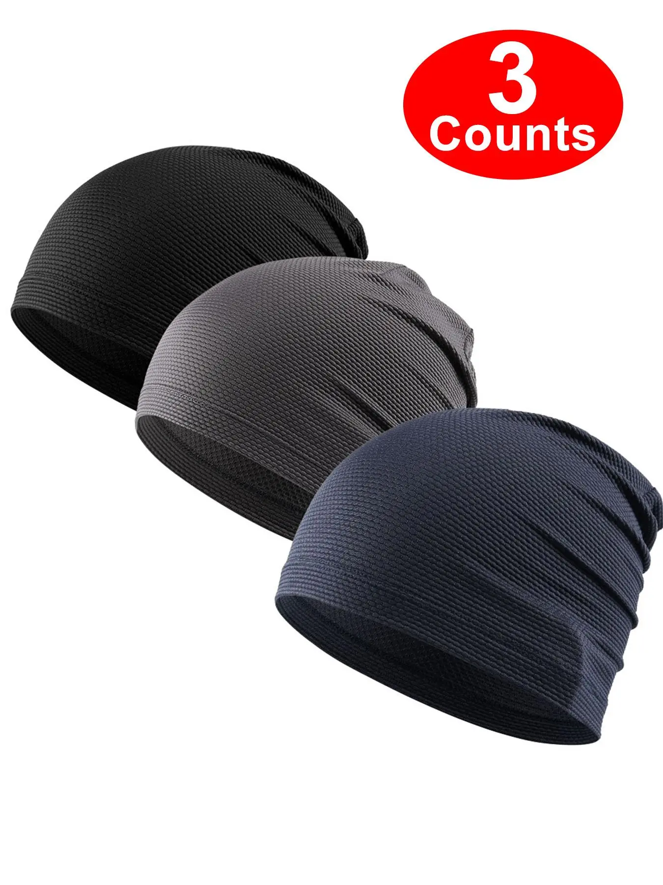 Solid Color Beanie Hats, Premium Quality Hats, Beanies, Casual Mesh Breathable Quick-drying Outdoor Sports Hiking Camping Running Elastic Soft Skull Caps for Men & Women