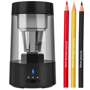 ZMOL electric color pencil sharpener, fully automatic and rechargeable, sharpens pencils quickly and accurately, perfect for home, classroom and office use, protecting your fingers. (adapter)