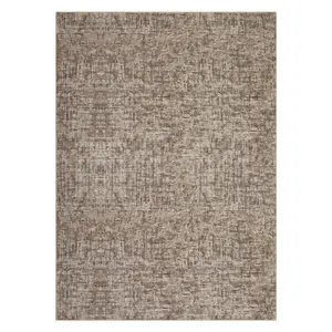 GARVEE 8x10 Washable Rug for Living Room Non-Slip Modern Abstract Area Rug Stain Resistant Large Bedroom Rug Contemporary Accent Throw Floor Carpet Solid Rug for Dining Room Home Decor, Brown