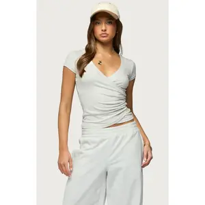 Edikted Women's Iria V Neck Wrapped Top
