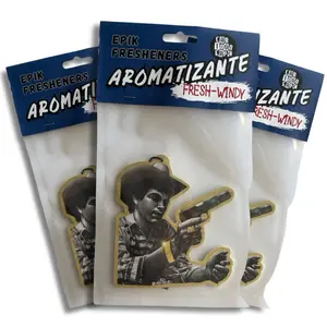 Chalino Sanchez Air Freshener - Fresh Windy Scent - 3-Piece Set - 10cm Long - Double-Sided Design