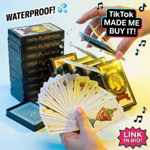 40-Sheet Spanish Playing Cards Plastic Deck with Box