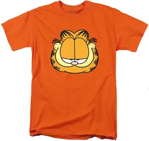 Garfield & Odie Classic Face Adult T-Shirt, Cat Meme Crewneck Sweatshirt, Cartoon Gift