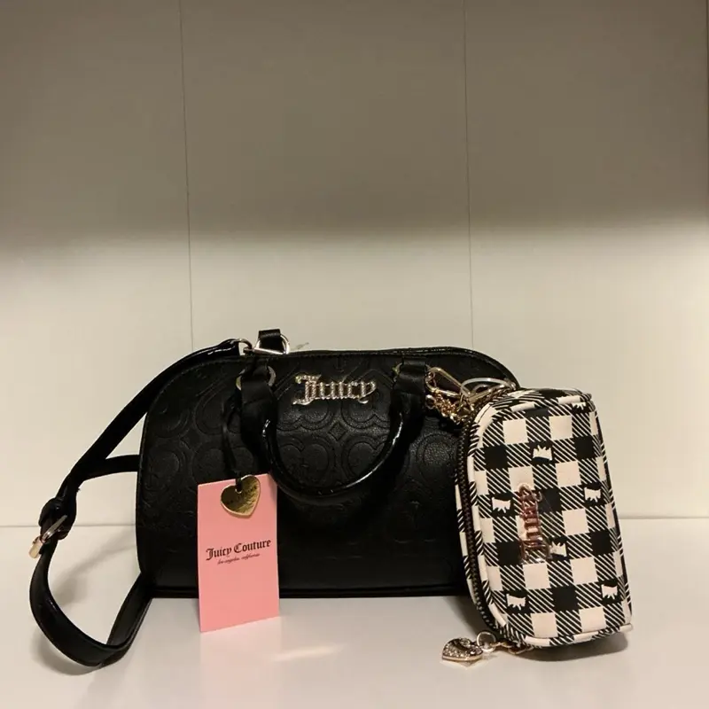 Juicy Couture Liquorice Magic & Sparkle Women's Crossbody Bag, Fashion Satchel Purse Crossbody Bags, Purses Crossbody Bag