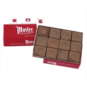 Billiards Accessories  Master Chalk- Box of 12 Brown