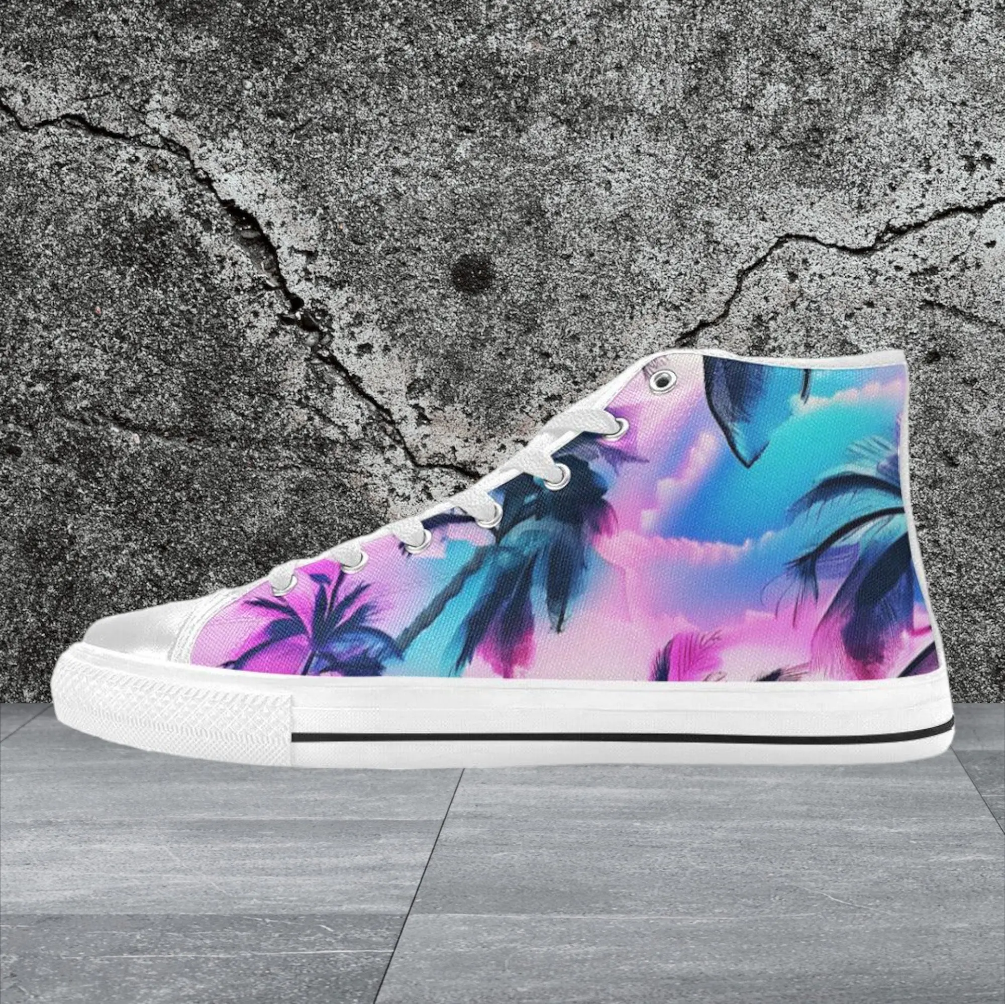 WOMEN'S Bright Palm Tree Art Custom Shoes | Freaky Shoes®