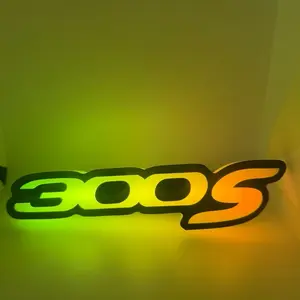 305carboncustoms 300S Emblem Badge Front Grille Illuminated RGB LED Car Accessories