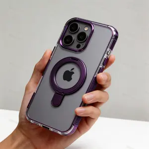 A Popular, Creative, High-End Business Design, Waterproof And Durable, Dustproof, Stylish And Minimalist, With Prominent Camera Protection, Black Stand Dual-Color Phone Case, Suitable For IPhone 16/15/14/13/12/Plus/Pro/Pro Max.