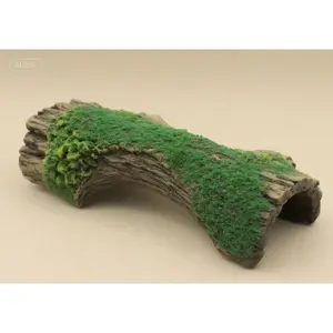 Natural Aquarium Cave Decor Hollow Tree Trunk Hideout for Betta Fish Tank Ornament Reusable Resin Fish House Shelter Safe Decorations for Small Fish black water  tanks shrimp  tanks aquarium air