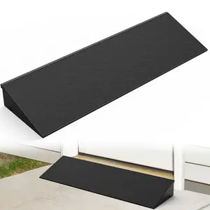 Nilight 1.6" Rise Threshold Ramp for Doorways, 19.7" Wide Low Profile Rubber Smooth Access Door Ramp for Doorway, Curb, Home Steps, Bathroom summervibes