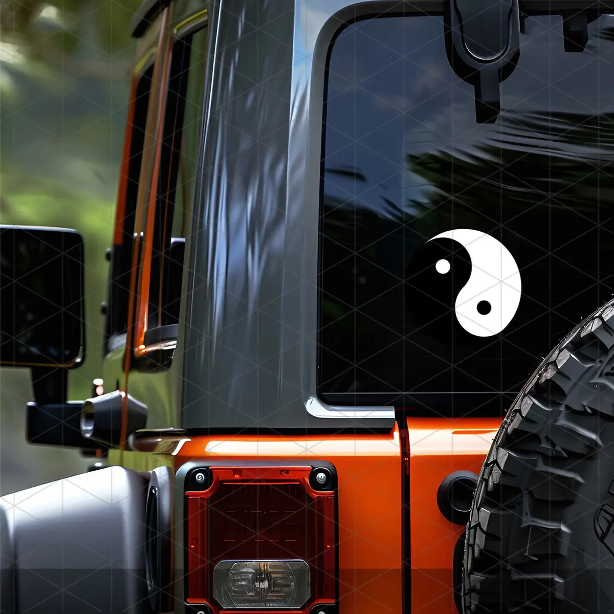 Yin Yang Pilates and Yoga Vinyl Stickers - Pad Pack Stickers, Cartoon Theme, Matte Effect, Self Adhesive Car Exterior Stickers, Automotive Decals, Cool Car Decoration, Bumper Sticker, Truck Car Decal