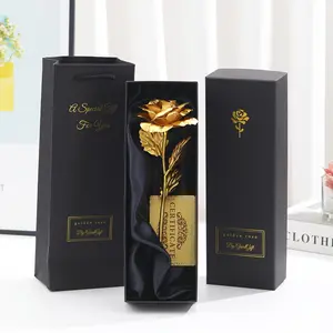 Elegant Gold Foil Rose Gift Box Set, Perfect for Mother's Day and Birthdays, Realistic Artificial Roses, Party Decorations, Girlfriend Gifts