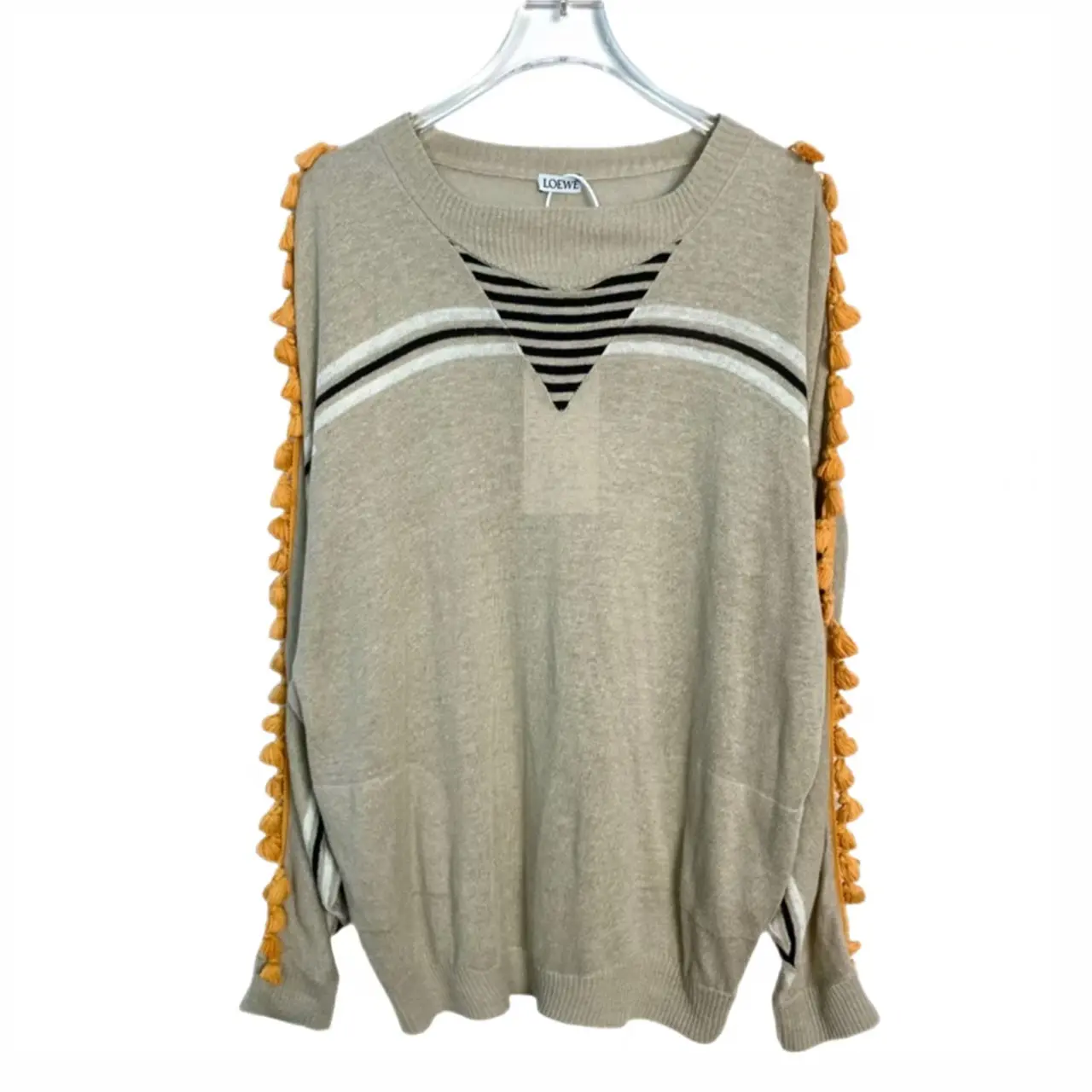 RDLT - Loewe Brown Pattern Jacquard Crewneck Knit Sweater Size XS