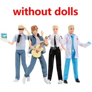 4 Professional for 12-Inch Male Dolls, Doctor Pilot Ceo Singer, Perfect for Pretend Play, Ideal Birthday Gifts, Kids Toys
