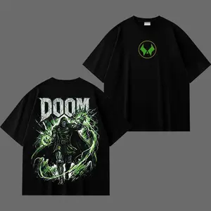 Doctor Doom Vintage Graphic T Shirt, Dark Comic Villain Streetwear Tee, Retro Superhero Style Shirt for Men Women, Oversized Cotton Graphic Tee, Comic Fan Gift, Gothic Villain Aesthetic Shirt, Trending TikTok Streetwear Graphic Tee