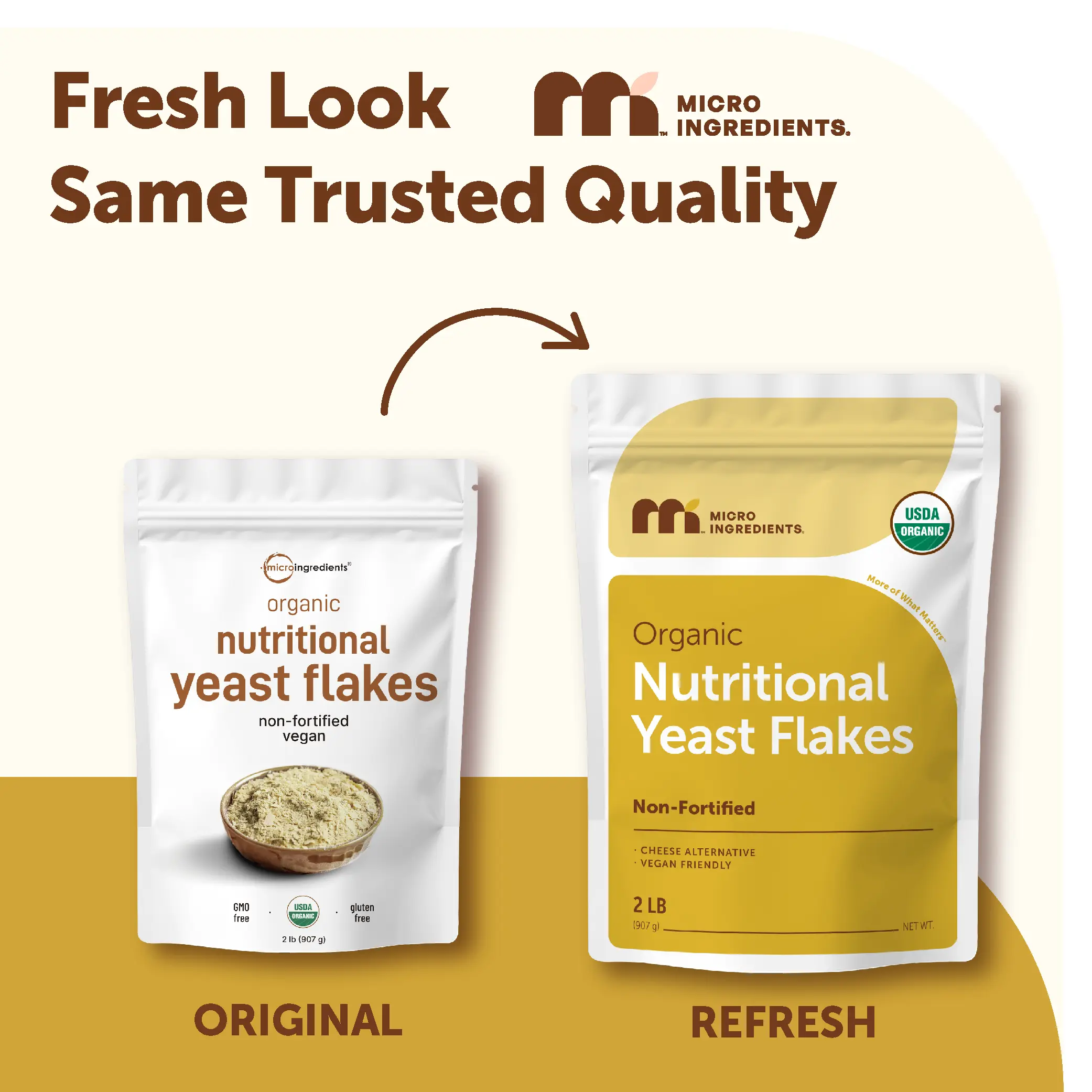 Micro Ingredients Organic Non-Fortified Nutritional Yeast Flakes - Pure & Powdered Micro Ingredients Organic Non-Fortified Nutritional Yeast Flakes - Pure & Powdered