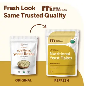 Micro Ingredients Organic Non-Fortified Nutritional Yeast Flakes - Pure & Powdered Micro Ingredients Organic Non-Fortified Nutritional Yeast Flakes - Pure & Powdered