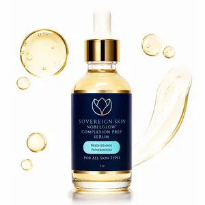 Sovereign Skin NobleGlow Complexion Prep Serum with Kojic Acid & Niacinamide | Lightweight Facial Serum for Brighter-Looking Skin, Smoother Texture & Skin Prep | Hydrating Formula with Aloe Vera, Jojoba Oil & Vitamin E | 2 oz