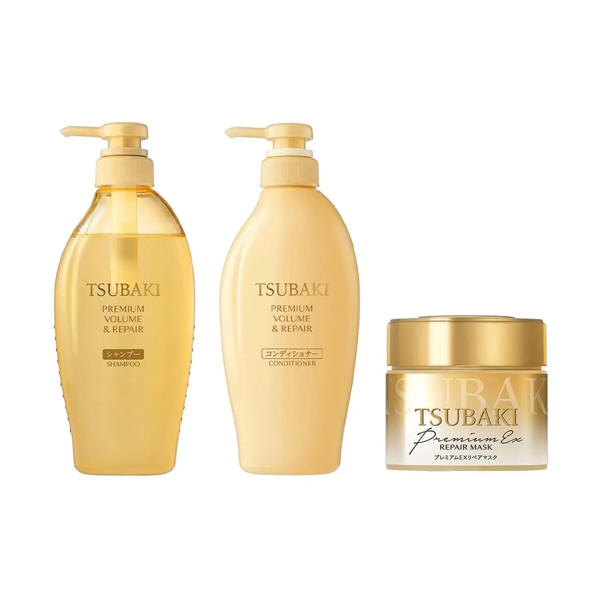 TSUBAKI Premium Repair Hair Mask Set - Salon-Grade Moisture & Shine, 0-Second Treatment for Damaged Hair