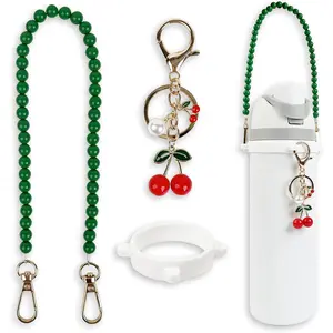Handle Strap and Cherry Charm Set for Owala Water Bottle 24 oz, 32 oz, 40 oz, Owala , Owala Coffee Tumbler, Owala FreeSip - Includes Handle Strap, for Owala Accessories &  Cup Accessories