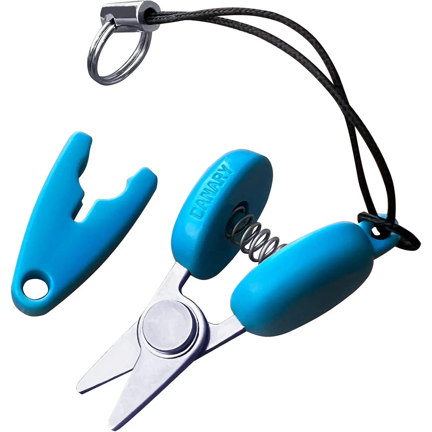 Mini Travel Scissors 1.3" - TSA Approved Portable Tiny Scissors for Yarn, Sewing, Paper - Micro Keychain Snips with Safety Cap, Japanese Stainless Steel Blade, Made in Japan, Blue