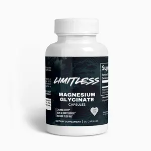 Limitless Magnesium Glycinate Capsules - 90 Edible Capsules for Relaxation & Sleep Support - Chelated Form for Better Bioavailability - Ideal for Pregnant & Fitness Enthusiasts Healthcare Dietary