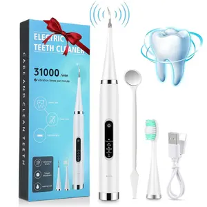 Household Electric Teeth Cleaner, 5 Modes Rechargeable Teeth Cleaning Kit,  IPX6 Waterproof Oral Care Tool, Dental Cleaner