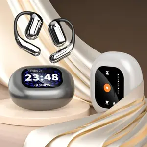 Wireless Open-ear Headphone, Intelligent Touch Screen Open Ear Earbuds, Wireless Bluetooth-compatible Earbuds for Running, Workout