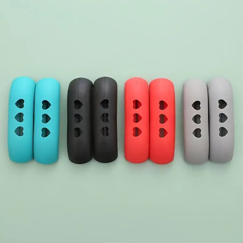 [Heat-Resistant Kitchen Handles] 4pcs Heat-Resistant Kitchen Handles - Durable Plastic Pot & Pan Handles with Non-Slip Grip, Heat-Blocking Design for Gas Stoves, Oven, and Microwave - Multi-Color Options (Blue, Red, Black, Gray)