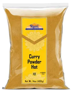 Rani Curry Powder Hot (11-Spice Authentic Indian Blend) 14oz (400g) ~ All Natural | Salt-Free | Vegan | No Colors | Gluten Friendly | NON-GMO | Kosher | Indian Origin